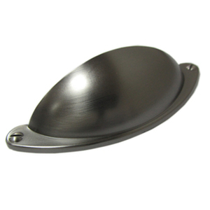 lot 2093 image: Richelieu 1-316 Mushroom knob and Style Selections 64mm Center-To-Center Satin Nickel and Black Cup Cabinet Pull