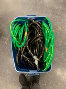 lot 2100 image: 4 hoses 2-25ft and 50ft hoses