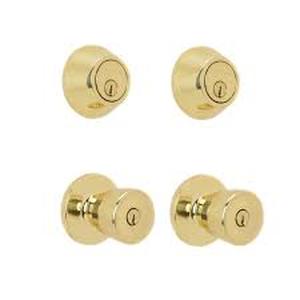 lot 2096 image: Gatehouse Bs7l1d Gallo Polished Brass Single-cylinder Deadbolt Keyed Entry Door