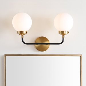 lot 3009 image: Caleb Wall Sconce Brass by JONATHAN Y