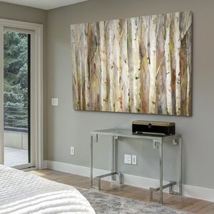 lot 3019 image: Birch Path Gallery Wrapped Canvas
