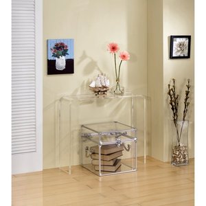 lot 3051 image: Lucite Clear Acrylic Console Table