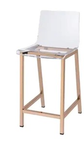 lot 3030 image: Silver Orchid Svendsen Clear Acrylic Counter Stool