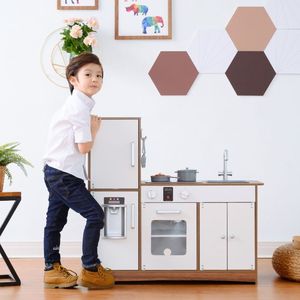 lot 3050 image: Teamson Kids Palm Springs Kids Wooden Play Kitchen