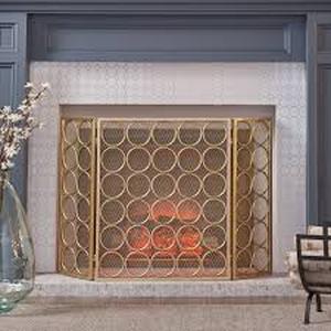 lot 3052 image: Hartly Modern 3 Panel Fireplace Screen by CKH