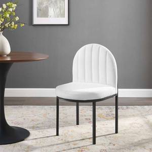 lot 3067 image: Isla Channel Tufted Upholstered Fabric Dining Chair