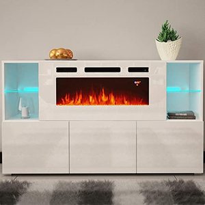 lot 3082 image: Komi WHO3 Modern Electric Fireplace INCOMPLETE ITEM