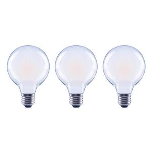 lot 40005 image: EcoSmart 60-Watt Equivalent G25 Dimmable ENERGY STAR Frosted Glass Filament Vintage Edison LED Light Bulb Bright White (3-Pack)