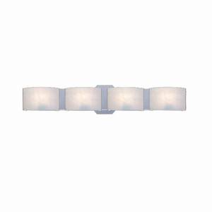 lot 40018 image: Dakota 4 Light Brushed Nickel 4.5h x 27w x 2.75 Satin Nickel
