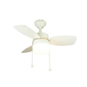 lot 40026 image: Triplicity 30 in. Indoor White Ceiling Fan with Light