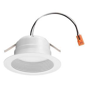 lot 40034 image: Lithonia Lighting 4Be Led 90Cri M6 E Series Recessed 4 Led Ic Rated Baffle Trim