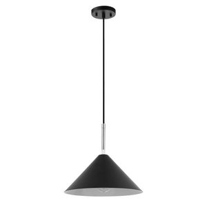 lot 40045 image: Novogratz x Globe 31 1-Light Matte Black Pendant Light, 60760