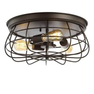 lot 46004 image: Jonathan Y Calvia 15.7 3-Light Farmhouse Metal Cage Flush Mount