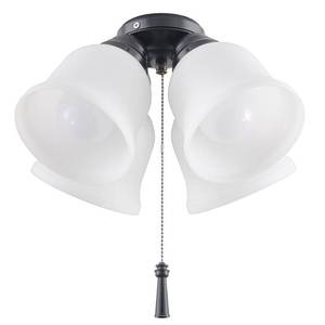 lot 46009 image: Hampton Bay Gazelle 4-Light LED Natural Iron Universal Ceiling Fan Light Kit