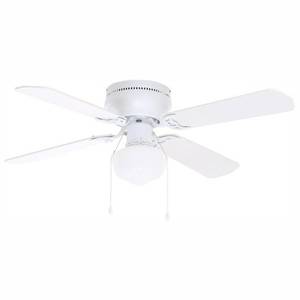 lot 46012 image: Littleton 42 in. LED Indoor White Ceiling Fan with Light Kit UB42S-WH-SH