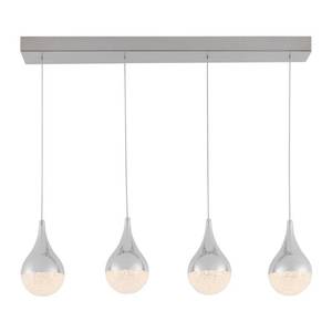 lot 46020 image: ARTIKA Glitzer 24-Watt Integrated LED Chrome Pendant