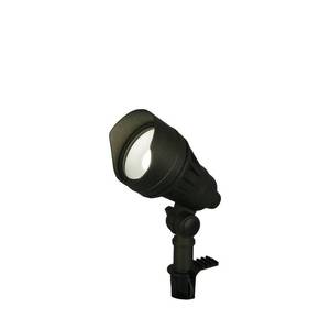 lot 46025 image: Hampton Bay 9.8-Watt Millennium Black Adjustable Light Color Outdoor Integrated LED Landscape Flood Light