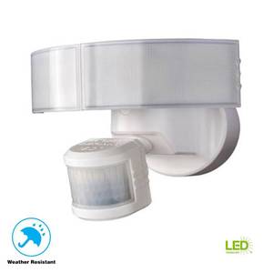 lot 46033 image: Defiant 180 Degree White LED Motion Outdoor Security Light DFI-5983-WH