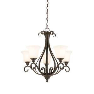 lot 46044 image: Hampton Bay 5-Light Oil-Rubbed Bronze Chandelier