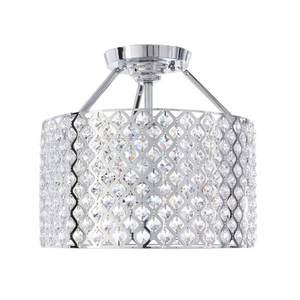 lot 46054 image: Home Decorators Collection Kimberly 3-Light Crystal and Chrome Semi-Flushmount