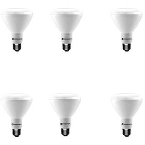 lot 46063 image: EcoSmart 65-Watt Equivalent BR30 Dimmable Energy Star LED Light Bulb Daylight (6-Pack)