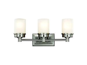 lot 46067 image: Transitional 3-Light Brushed Nickel Vanity Light