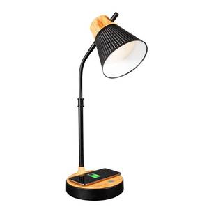lot 47000 image: OttLite 25 in. Black Wireless Charging LED Table Lamp