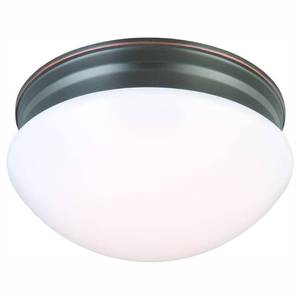 lot 47024 image: Hampton Bay Oil-Rubbed Bronze LED Mushroom Flushmount