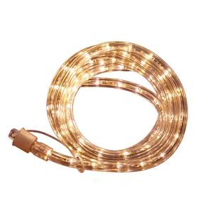 lot 47030 image: Commercial Electric OutdoorIndoor 24 ft. Line Voltage (120-Volt) Soft White Flexible Integrated LED Rope Light