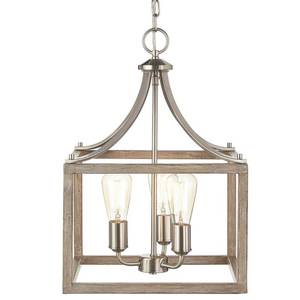 lot 47057 image: Home Decorators Boswell Quarter 14 3-Light Brushed Nickel Chandelier 1002427108