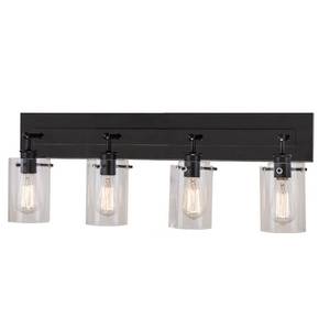 lot 47069 image: Hampton Bay Regan 29.13 in. 4-Light Espresso Vanity Light with Clear Glass Shades