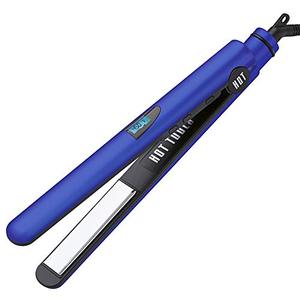 lot 22245 image: Hot Tools Professional Radiant Blue Micro-Shine Titanium Flat Iron, 1 Inch