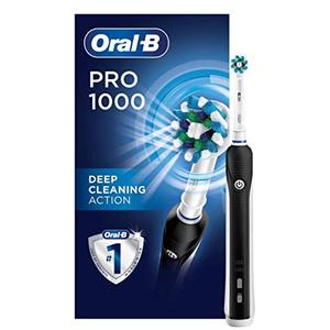 lot 22251 image: Oral-B 1000 CrossAction Electric Toothbrush, Black, Powered by Braun