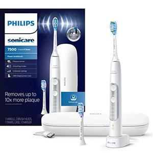 lot 22253 image: Philips Sonicare HX969006 ExpertClean 7500 Bluetooth Rechargeable Electric Toothbrush, White
