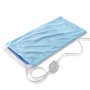 lot 22262 image: Sunbeam Heating Pad for Pain Relief  XL King Size UltraHeat, 3 Heat Settings with Moist Heat  Light Blue, 12-Inch x 24-Inch
