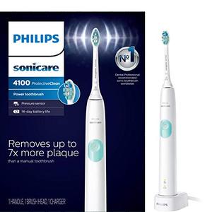 lot 22281 image: Philips Sonicare HX681701 ProtectiveClean 4100 Rechargeable Electric Toothbrush, White (BRUSHHEAD IS MISSING)