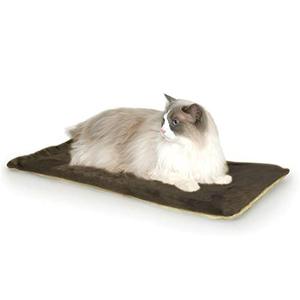 lot 22285 image: K&H Pet Products Thermo-Kitty Mat Heated Pet Bed Mocha 12.5 X 25 Inches
