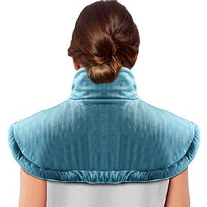 lot 22292 image: Electric Heating Pad for Neck and Shoulders Pain Relief with Auto Shut Off- Three Temperature Settings, Machine Washable