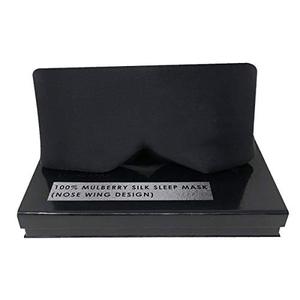lot 22293 image: Silk Sleep Mask - Luxury 100% Mulberry Silk Sleeping Mask for Women and Men  Black Soft Eye Mask w Adjustable Strap  Large Eye Mask for Sleep  Blindfold  Total Light Blackout