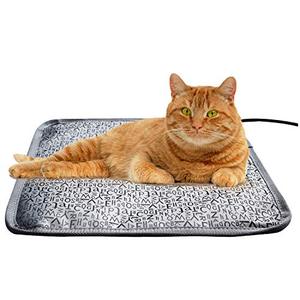 lot 22342 image: Cat Heating Pads Electric Heating Pad Waterproof Adjustable Warming Mat with Chew Resistant Steel Cord (Letter, 17.7x17.7)