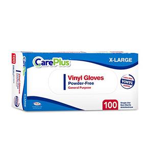 lot 22350 image: Disposable Vinyl Gloves Extra Large Non Latex Powder Free 100 Count Clear