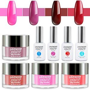 lot 22352 image: Lavender Violets Dipping Powder Nail Kit 0.5 ozbot. Large Capacity Acrylic Dip-Powder with Liquid Gel Set 768