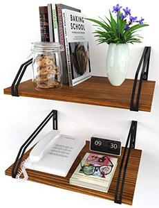 lot 22377 image: Avantru, Floating Shelves Deep, Floating Shelves Wall Mounted, Large Wall Shelf, Rustic Shelf, for Kitchen, Bedroom, Bathroom, Living Room, Office. Set of 2. Use Decor, Photos, Books, Cosmetics