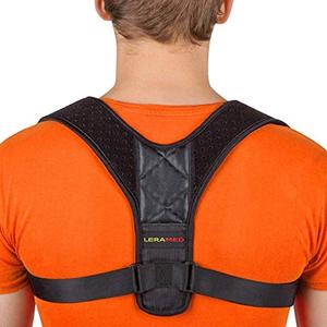 lot 22393 image: New 2020 Posture Corrector for Men and Women - Adjustable Upper Back Brace for Clavicle Support and Providing Pain Relief from Neck, Back and Shoulder (Chest Size 25 - 45)