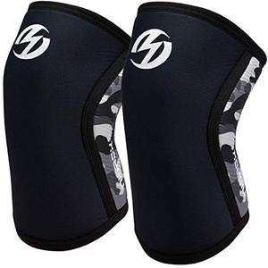 lot 22404 image: Knee Sleeves (1 Pair), 7mm Neoprene Compression Knee Braces, Great Support for Cross Training, Weightlifting, Powerlifting, Squats, Basketball and More