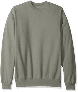 lot 22411 image: Hanes Mens EcoSmart Fleece Sweatshirt, Stonewashed Green, Large