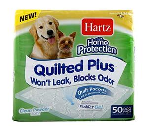 lot 23002 image: Hartz Home Protection Quilted Plus Clean Powder Scented Dog Pads, 50ct
