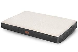 lot 23019 image: Bedsure Medium Dog Bed for Small, Medium DogsCats Up to 50lbs - Orthopedic Egg-Crate Foam with Removable Washable Cover - Water-Resistant Pet Mat for Crate, Grey