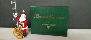 lot 1005 image: Studio 56 Bejeweled Collection hinged Santa trinket box