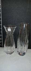 lot 1008 image: Miller Rogaska crystal vases